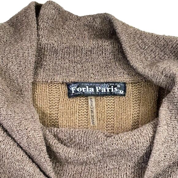 Forla Paris Dress Size Medium Patchwork Embroidered Bubble Hem Cotton Boho Knit - Picture 9 of 13